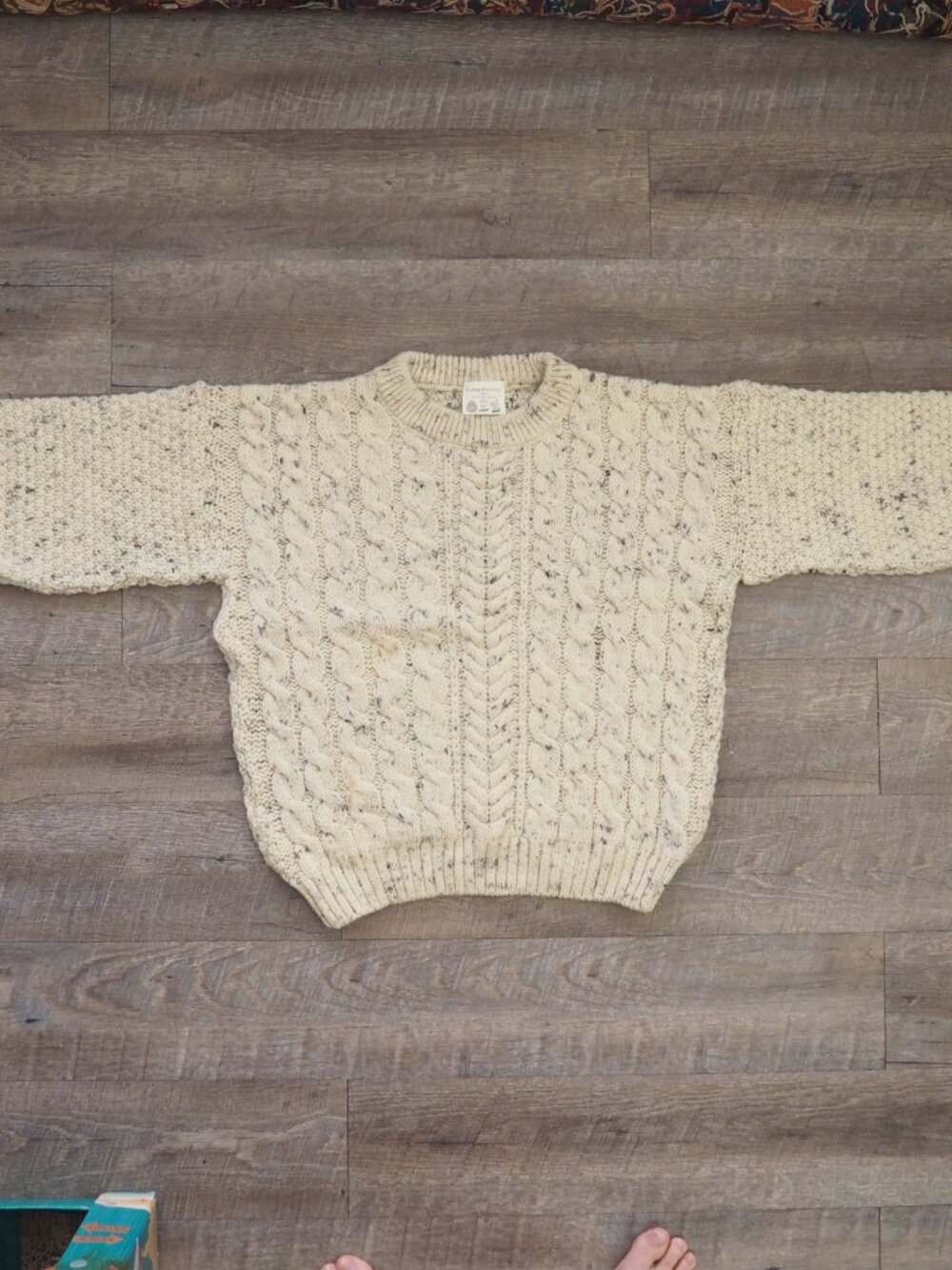 Vintage Cottage Knitwear Aran by Classic Knits Chunky Fisherman Cable Knit - Picture 7 of 9